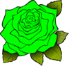 Green Rose Flower Clip Art