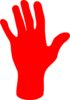 Red Palm Hand Clip Art