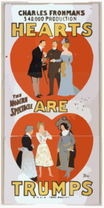 Charles Frohman S $40,000 Production, Hearts Are Trumps Written By Cecil Raleigh ; A Modern Spectacle Presented As Produced By Arthur Collins At The Theatre Royal, Drury Lane, London. Clip Art