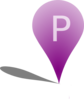 Pin Point Location Marker Purple With Shadow Clip Art
