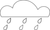 Rain Cloud Outline Clip Art