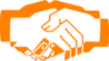 Handshake Orange Clip Art