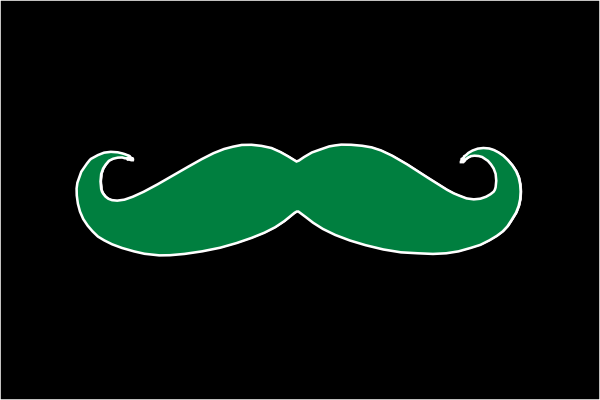 green mustache clip art - photo #4
