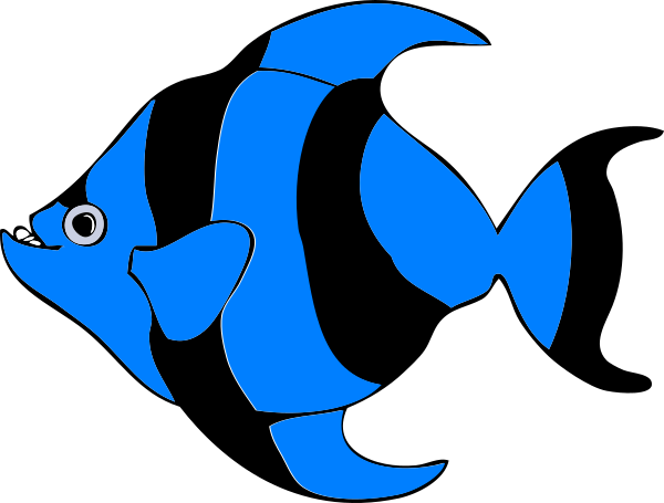 Blue Striped Fish Clip Art At Vector Clip Art Online