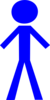 Human-blue Clip Art