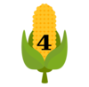 Corn 4 Number Cartoon Clip Art