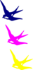 Colored Swallow Clip Art