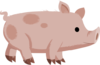 Cute Spotted Piglet Clip Art