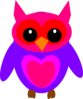 Hot Pink Owl Clip Art