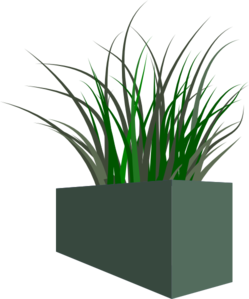 Grass In Square Planter Clip Art at Clker.com - vector clip art online