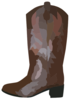 Adult Brown Cowboy Boots Reverse Clip Art