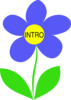 Blue Flower Intro Clip Art