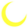 Yellow Crescent Clip Art