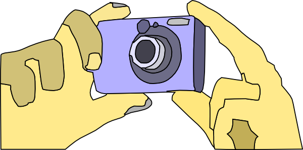 digital camera clipart. Holding Digital Camera clip