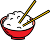 Bowl Of Rice And Chopsticks Clip Art