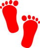 Watermelon Foot Prints Clip Art