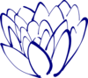 Navy Blue Lotus Clip Art