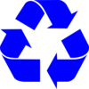 Blue Recycle Logo Clip Art