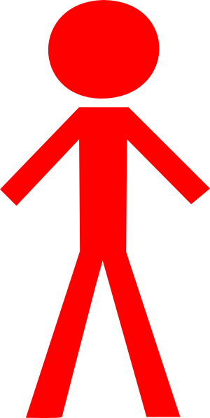 Stick Man Red Clip Art at  - vector clip art online, royalty free  & public domain
