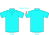 Cyan Polo Shirt-01 Clip Art