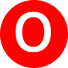 Red, Rounded, With O Clip Art