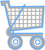 Small Blue Cart Clip Art