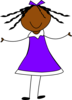 Girl In Purple Dress Clip Art