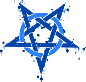 Blue Pentagram Clip Art