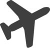 Grey Airplane Clip Art