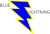 Blue And Gold Lightning Bolt Clip Art