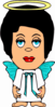 Black Haired Angel Clip Art