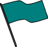 Teal Flag Clip Art