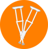 Orangewooden Crutch Clip Art