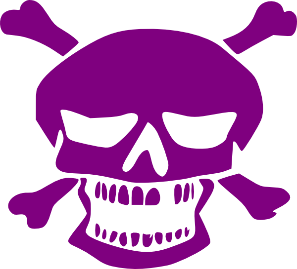 Purple Skull Clip Art at Clker.com - vector clip art online, royalty