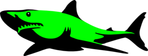 Green.shark Clip Art