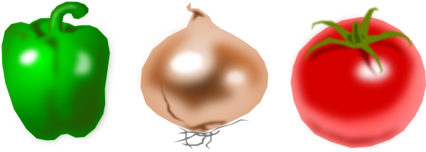 Pepper Onion Tomato Clip Art at Clker.com - vector clip art online