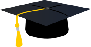 Graduation Hat With Yellow Tassle Clip Art