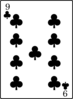 9 Of Clubs Clip Art