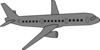 Grey Airplane Clip Art