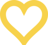 Thick Light Gold Heart Clip Art