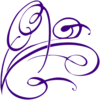 Decorative Swirl Purple Clip Art