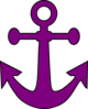 Purple Anchor Clip Art