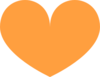 Orange Heart Clip Art