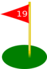 Golf Flag 19th Hole Red Clip Art