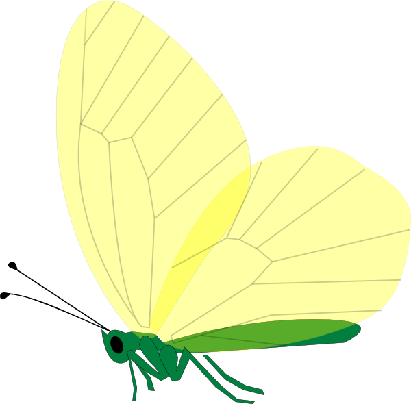 free yellow butterfly clip art - photo #44