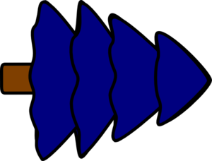 Large 4 Layer Navy Blue Fir Tree Clip Art