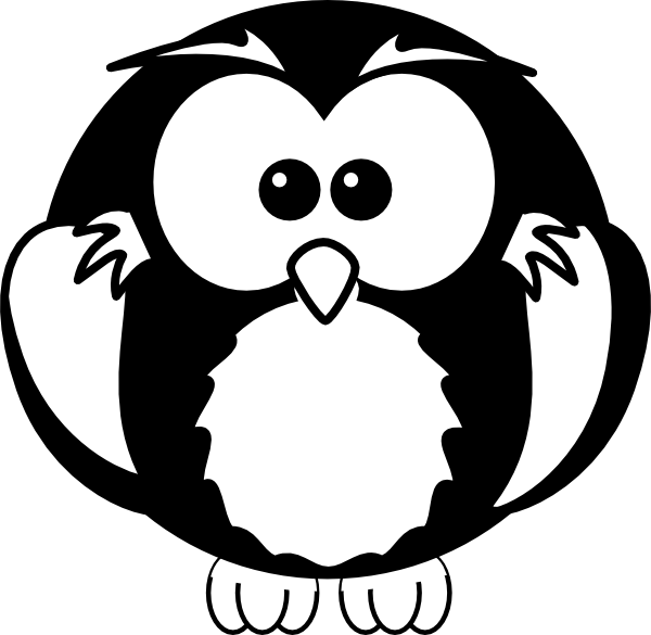 free owl clipart black and white - photo #1