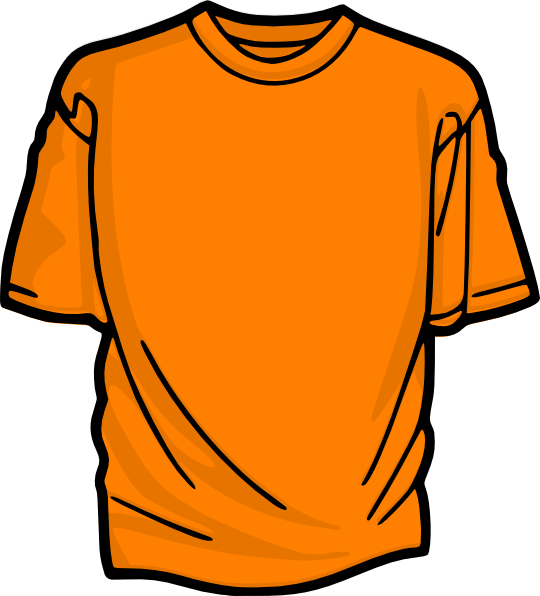 orange t shirt clipart - photo #1