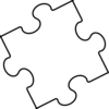 Black White Puzzle Piece Clip Art