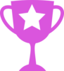 Purple White Trophy Clip Art